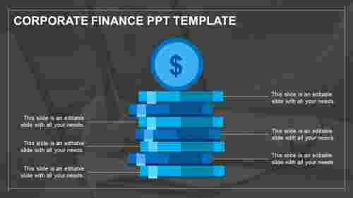 finance ppt template-blue